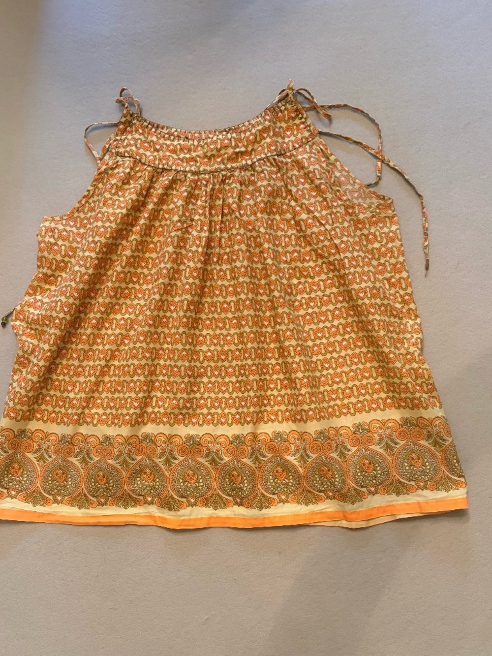 Lucky Brand Tie Shoulder Boho Camisole Tank Top XL Read Flaw